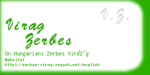 virag zerbes business card